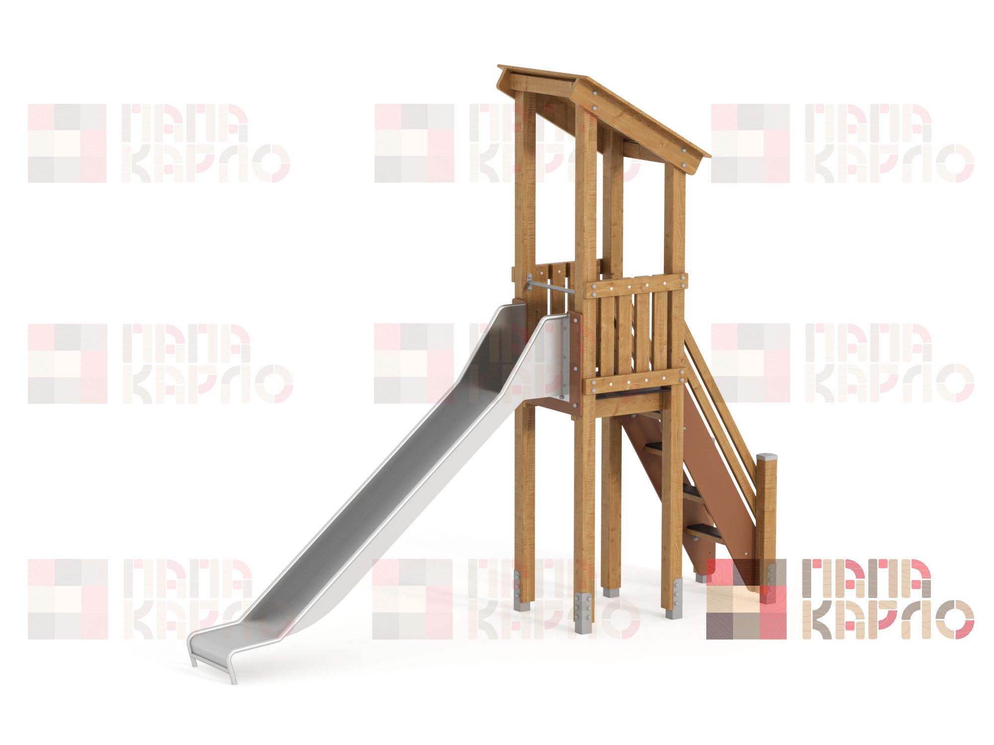 Игровой комплекс "Модуль 2" ЭКО (импрегнированная древесина)