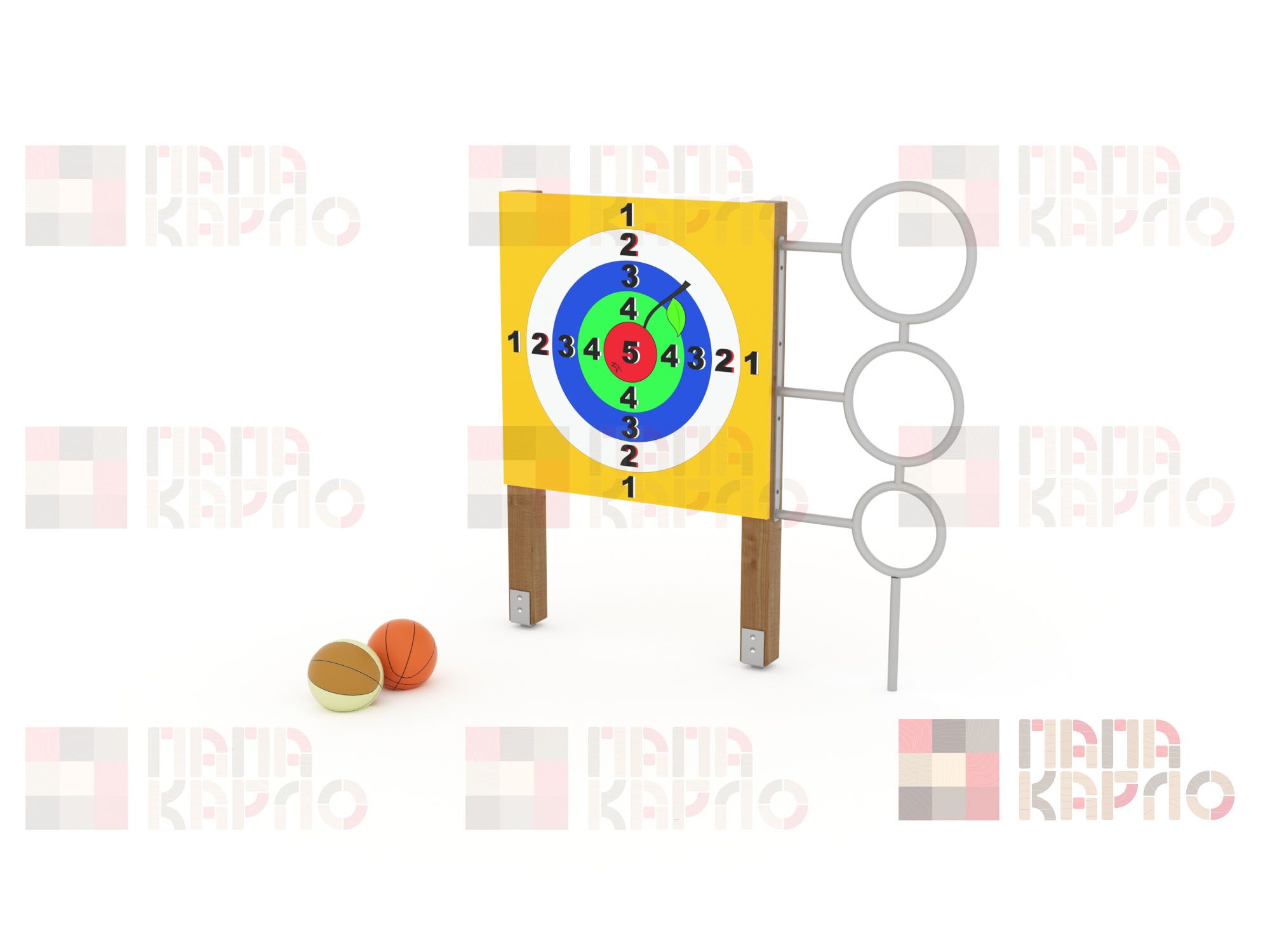Мишень с кольцами (брус)