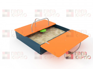 Песочница с крышкой и столиком 1,5 м
